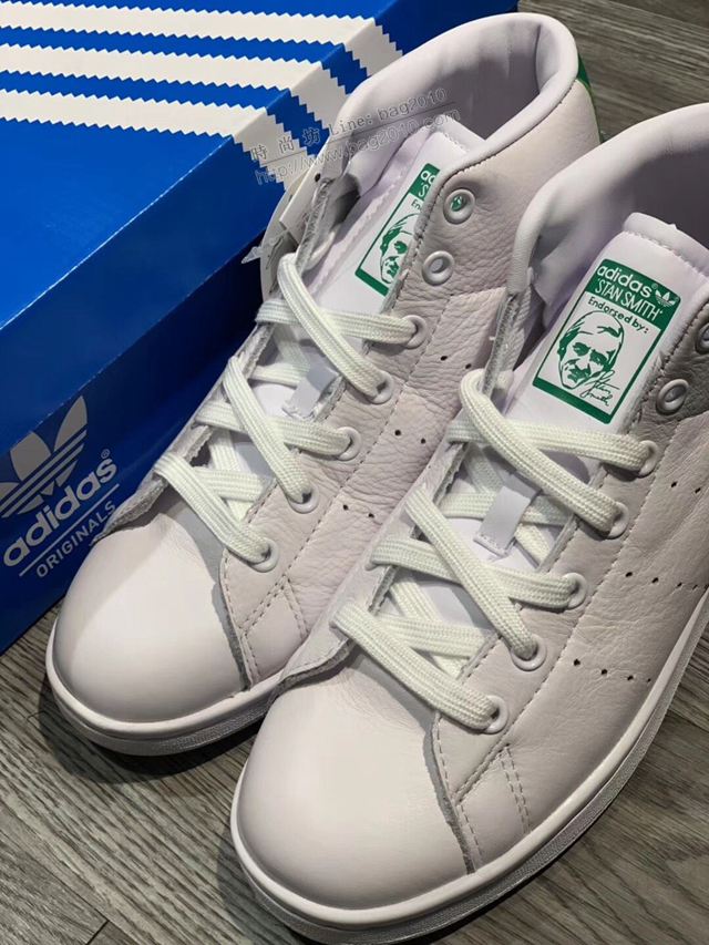 Adidas鞋 阿迪達斯新配色 德國進口納帕頭層皮 史密斯高邦白色鞋 男女同款  hdx13323